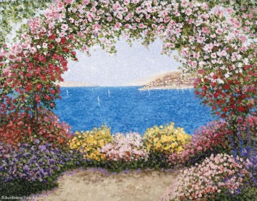 フラワーズ Painting - 地中海 22 印象派の花